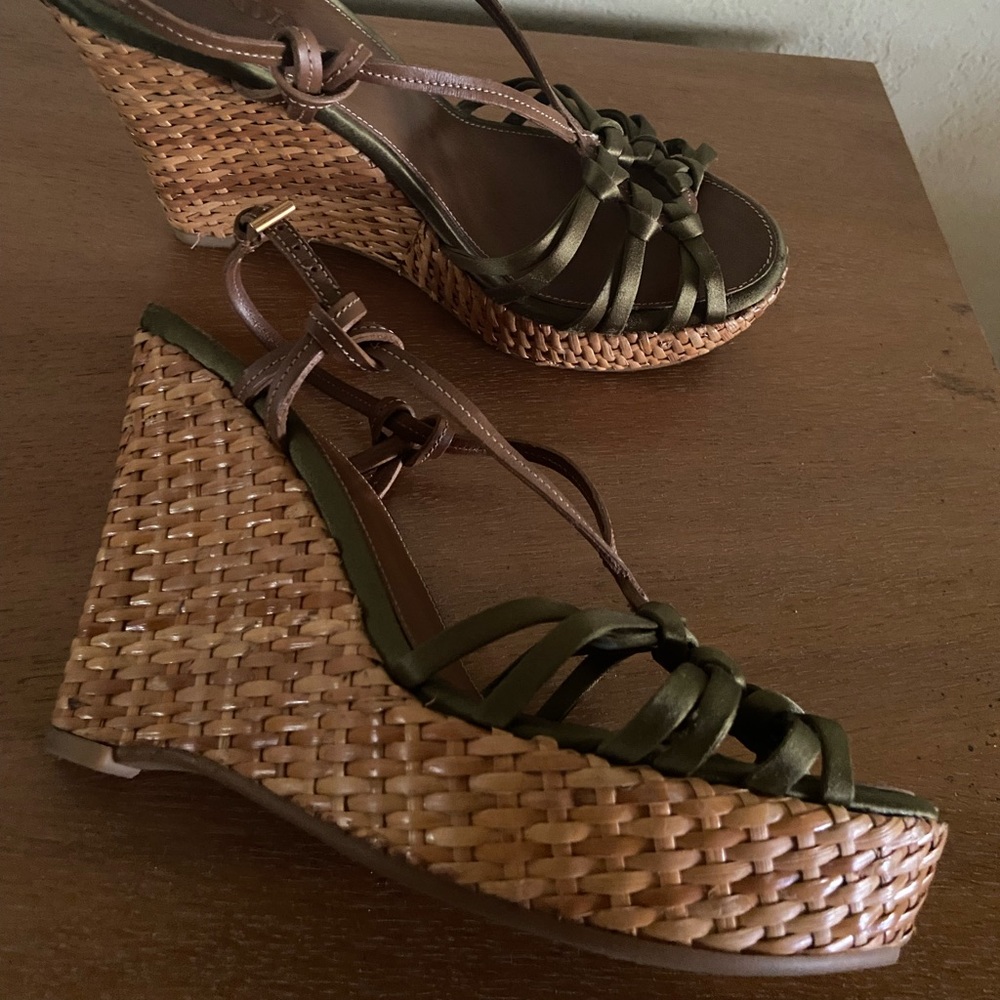 Prada Platform Wedge Sandals